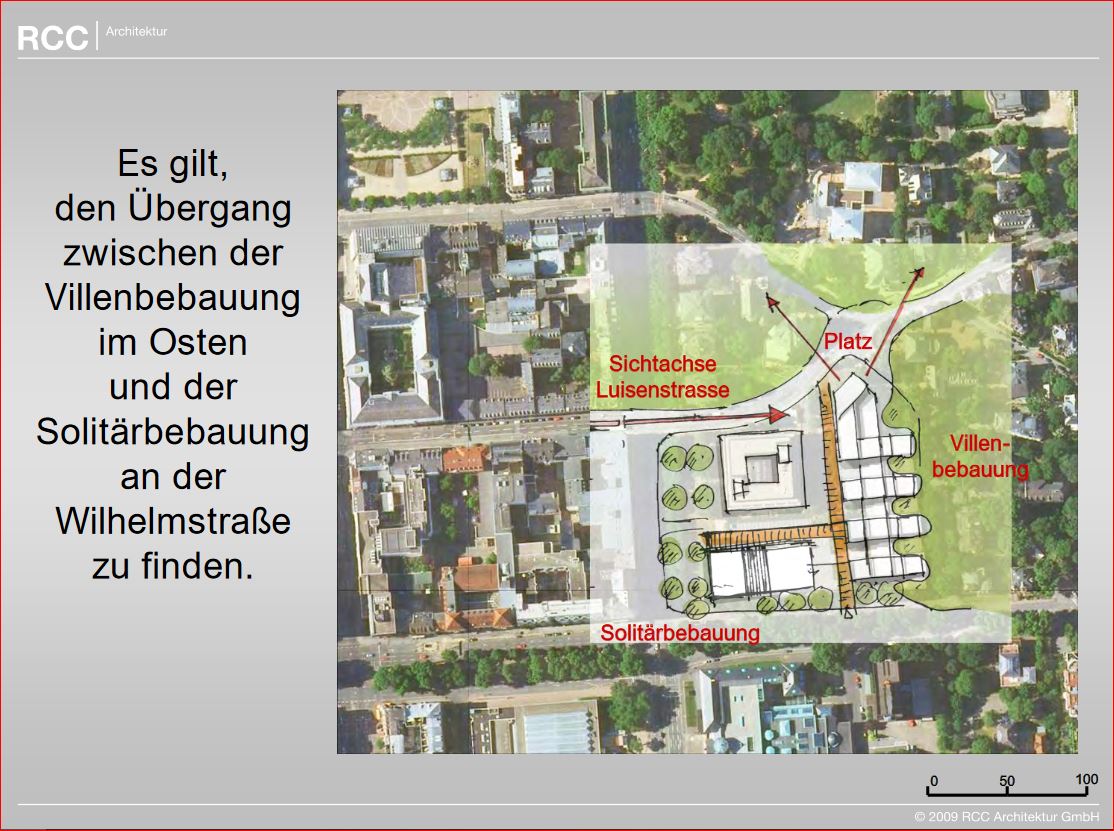 Errichtung eines Büro- und Einzelhandelshauses mit Tiefgarage auf 1 Ha Land