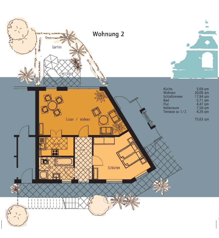 Errichtung eines altengerechten 15-Parteien Hauses mit Tiefgarage, Umbau einer denkmalgeschützten barocken Villa und eines Fachwerkhauses am Isenburger Hof