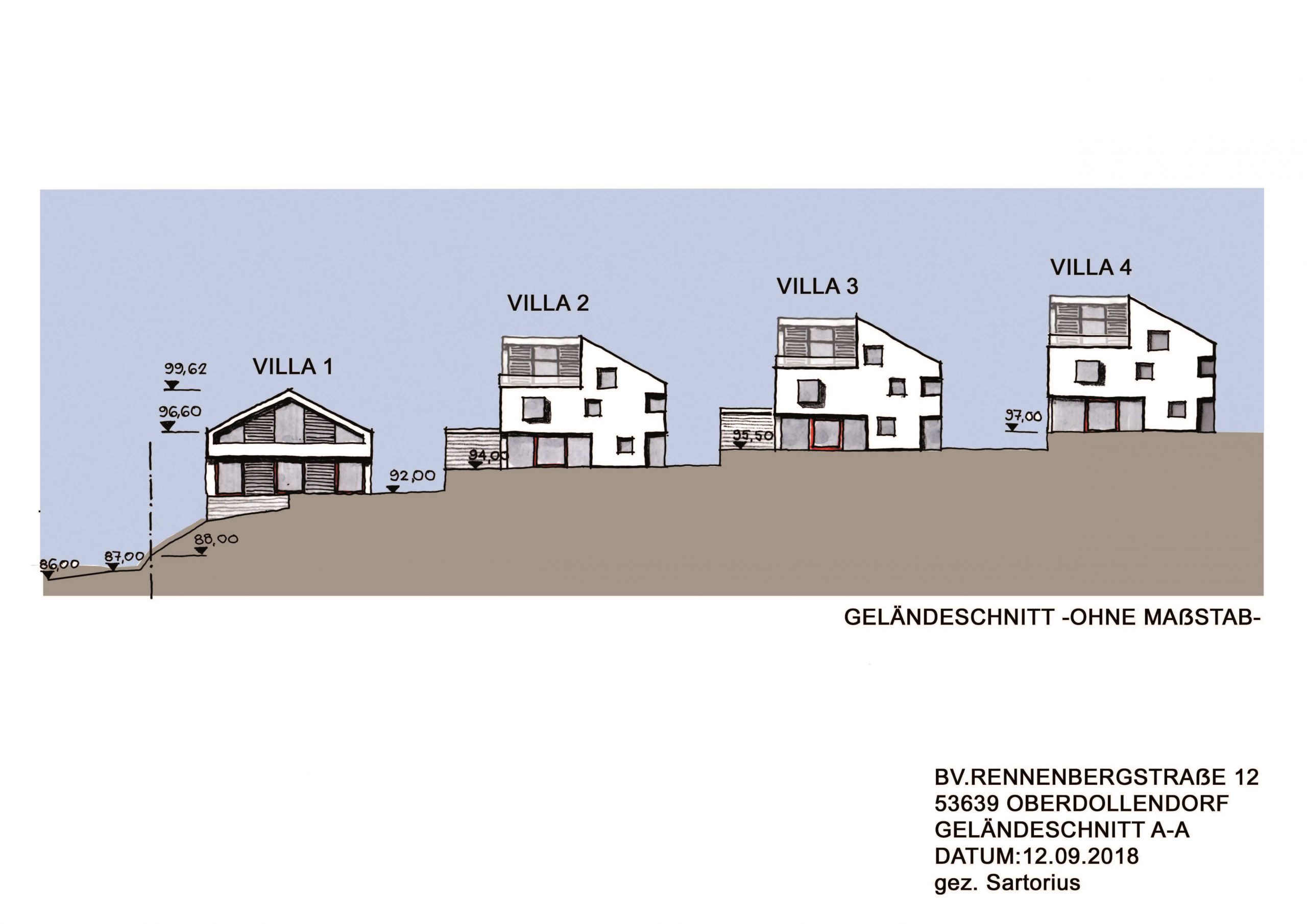 Neubau von mehreren Einfamilienhäusern