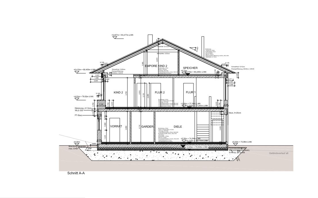 Neubau eines Einfamilienhauses