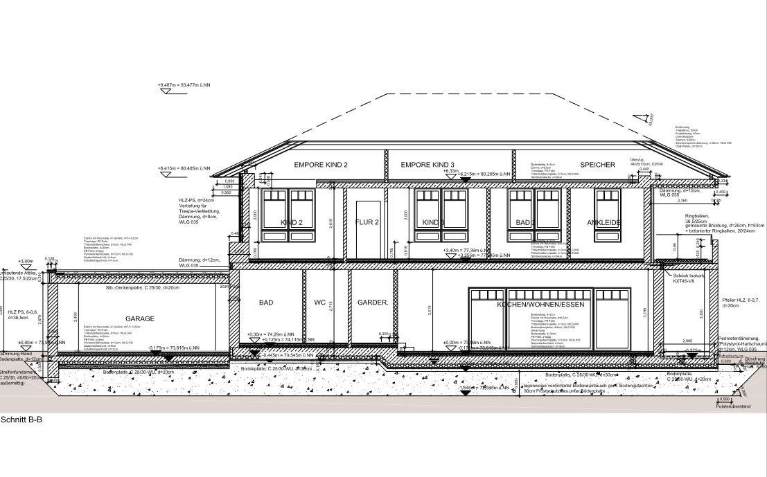 Neubau eines Einfamilienhauses
