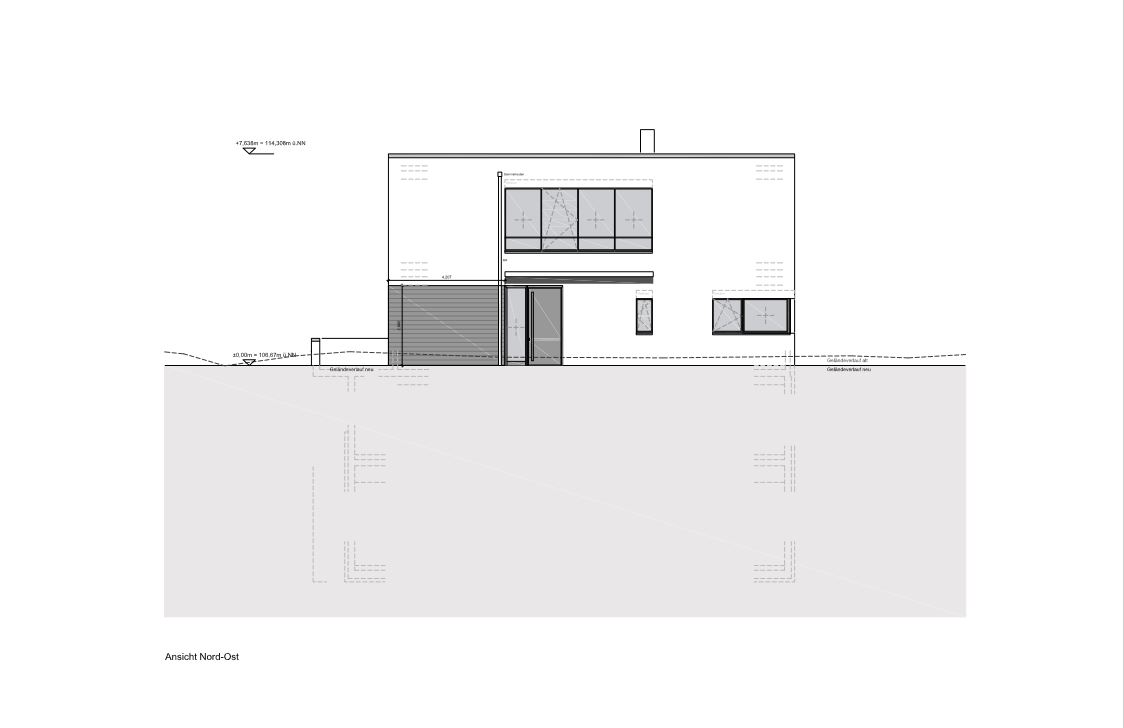 Neubau eines Einfamilienhauses mit Tiefgarage