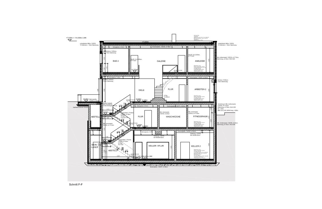 Neubau eines Einfamilienhauses mit Tiefgarage