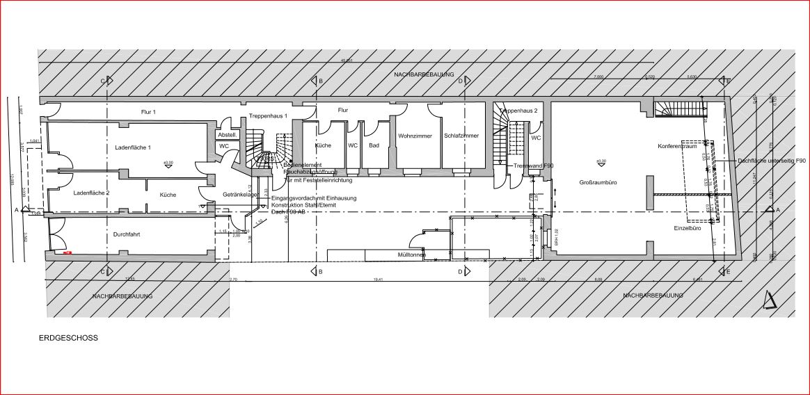 Umbau und Sanierung eines denkmalgeschützten Stadthauses, Ausbau des Dachgeschosses und einer ehemaligen Ofenbauwerkstatt