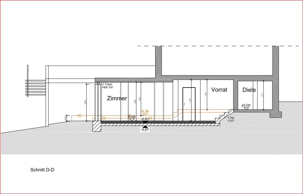 Ausbau des Untergeschosses zu Wohnzwecken