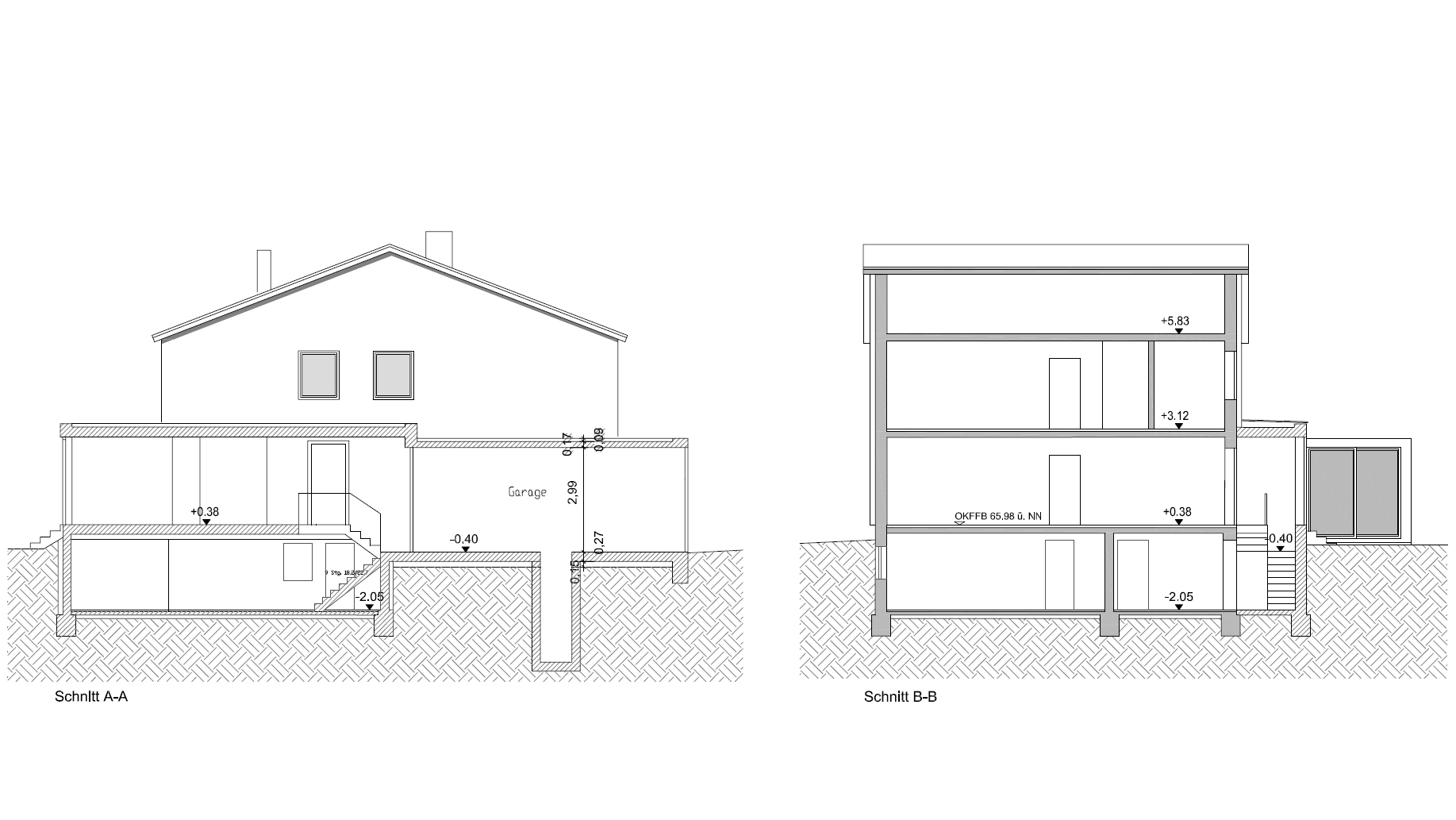 Energetische Sanierung eines 1960er Jahre Hauses und Errichtung eines Anbaus, einer Pergolenumspielung und einer Garage mit PKW-Lift