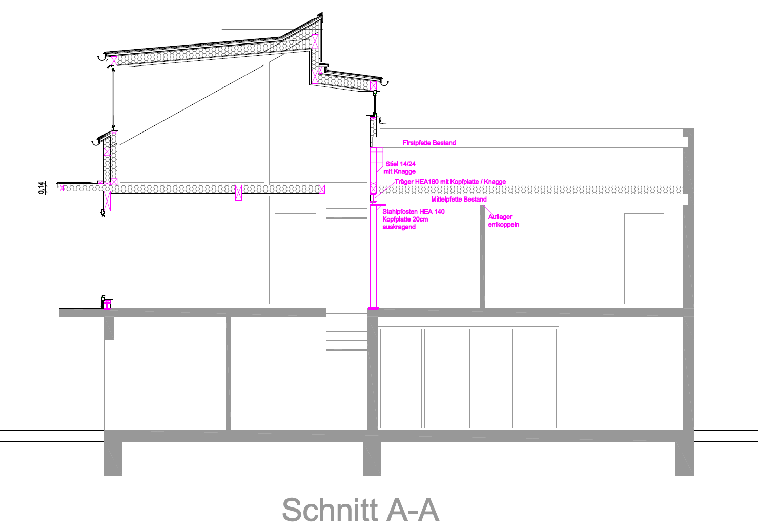 Aufstockung eines Einfamilienhauses