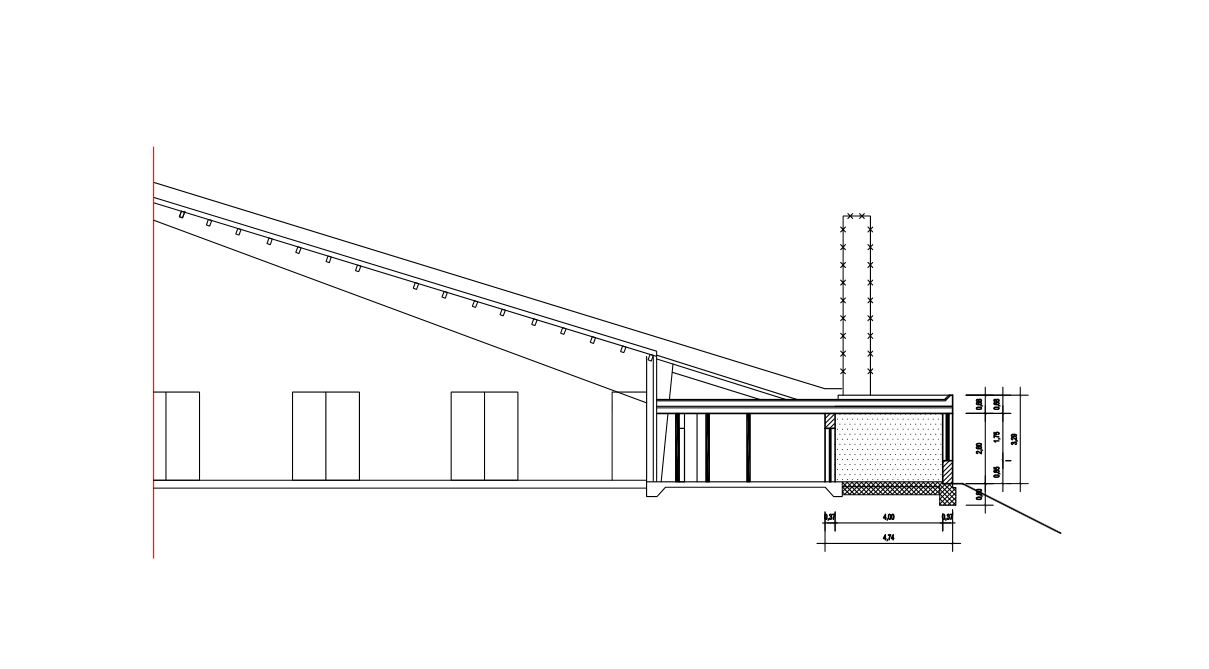 Errichtung eines Anbaus an eine Lagerhalle