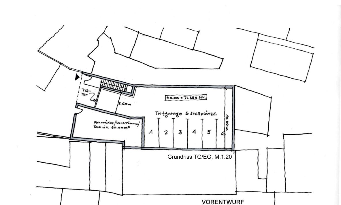 Neubau eines Mehrfamilienhauses mit Tiefgarage