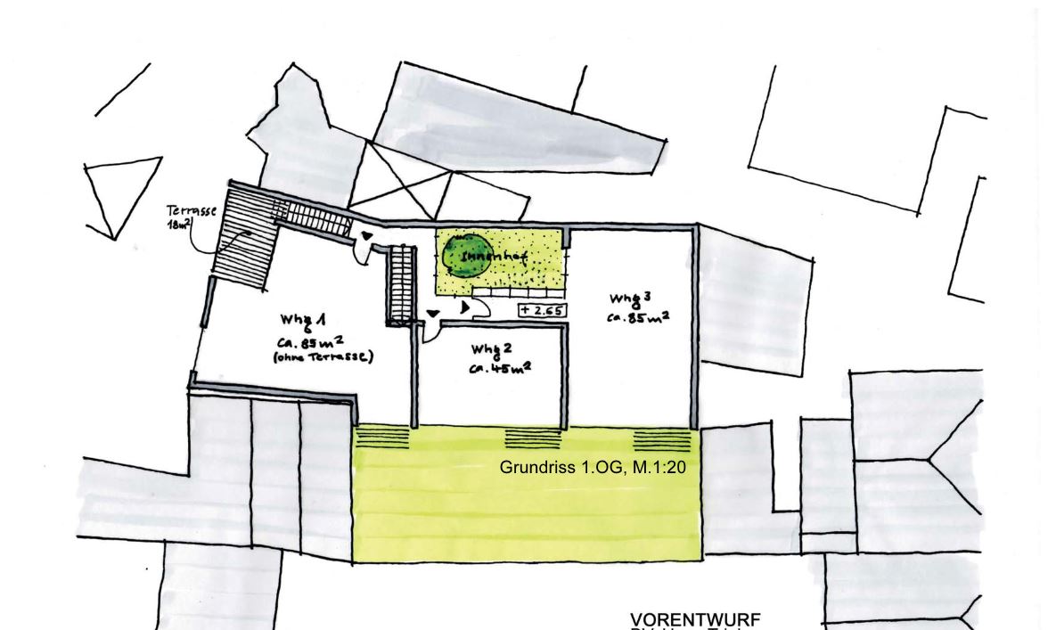 Neubau eines Mehrfamilienhauses mit Tiefgarage