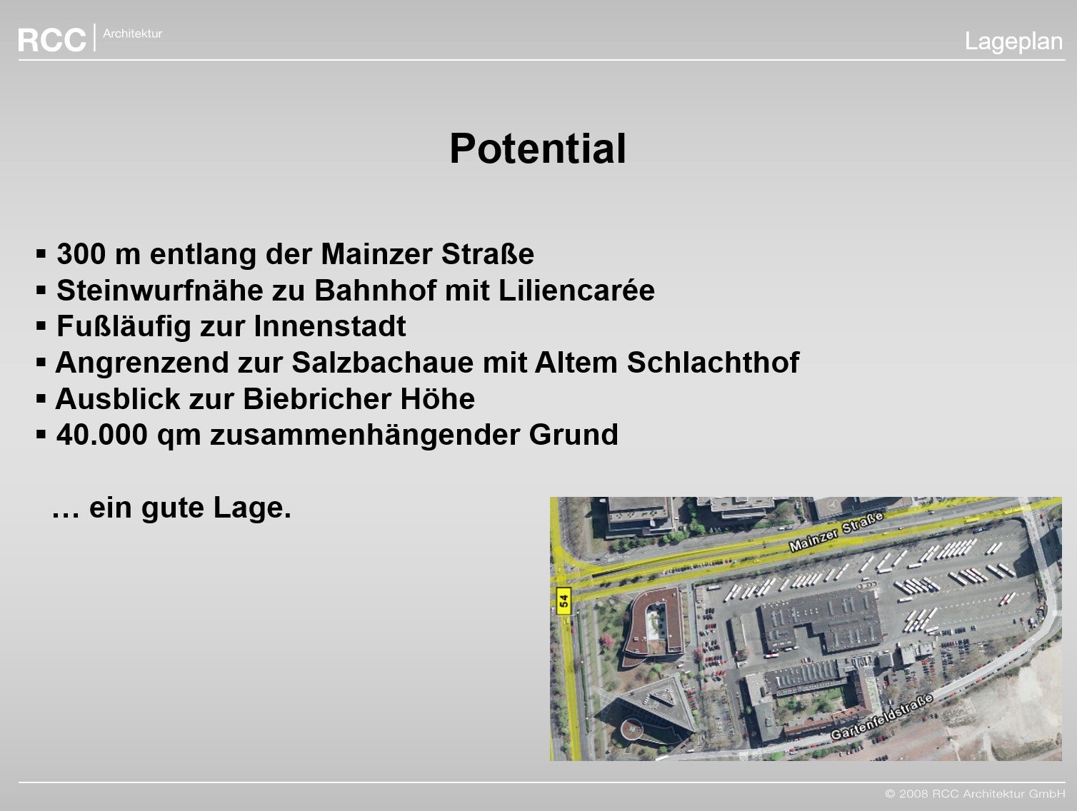 Errichtung einer Wohn- und Geschäftsanlage auf 4 Ha über einem Busdepot